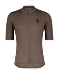 SCOTT Kurzarm Fahrradtrikot - GRAVEL MERINO - Braun