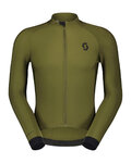 SCOTT Langarm Fahrradtrikot für den Winter - PRO WARM - Grün