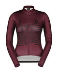 SCOTT Langarm Fahrradtrikot für den Winter - TEAM WARM GRAPHICS - bordeaux