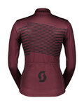 SCOTT Langarm Fahrradtrikot für den Winter - TEAM WARM GRAPHICS - bordeaux