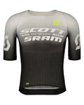 SCOTT Kurzarm Fahrradtrikot - SRAM RACE - Schwarz/Weiß