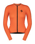 SCOTT Langarm Fahrradtrikot für den Winter - TRAINING - Orange