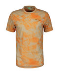 SCOTT Kurzarm Fahrrad-Shirt - DRI TIE DYE - Beige/Orange