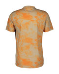SCOTT Kurzarm Fahrrad-Shirt - DRI TIE DYE - Beige/Orange