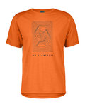 SCOTT Kurzarm Fahrrad-Shirt - DEFINED MERINO GRAPHIC SS - Orange