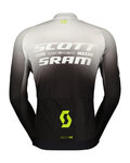 SCOTT Langarm Fahrradtrikot für den Sommer - SCOTT-SRAM PRO - Schwarz/Weiß