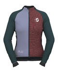 SCOTT Winddichte Fahrradjacke - RC PRO WARM GTX WS-REMIX W - Grün/Rot/Grau