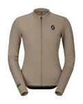 SCOTT Langarm Fahrradtrikot für den Sommer - ENDURANCE W - Beige/Weiß