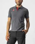 CASTELLI Kurzarm Fahrrad-Shirt - RACE DAY POLO - Grau