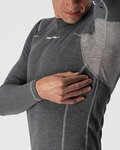CASTELLI Langarm Fahrrad-Shirt - FLANDERS WARM - Grau