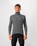 CASTELLI Langarm Fahrrad-Shirt - FLANDERS WARM NECK - Grau