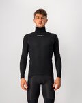 CASTELLI Langarm Fahrrad-Shirt - FLANDERS WARM NECK - Schwarz
