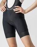 CASTELLI Kurze Fahrradhose mit Trägern - PRIMA - Schwarz/Rosa