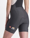 CASTELLI Kurze Fahrradhose mit Trägern - PRIMA - Grau/Orange
