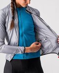CASTELLI Winddichte Fahrradjacke - ARIA SHELL W - Silber