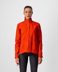 CASTELLI Fahrrad-Regenjacke - COMMUTER W REFLEX - Orange/Rot