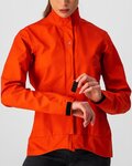 CASTELLI Fahrrad-Regenjacke - COMMUTER W REFLEX - Orange/Rot