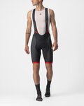 CASTELLI Kurze Fahrradhose mit Trägern - COMPETIZIONE KIT - Schwarz/Rot