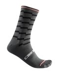 CASTELLI Klassische Fahrradsocken - UNLIMITED 18 - Schwarz/Grau