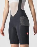 CASTELLI Kurze Fahrradhose mit Trägern - FREE UNLIMITED W - Schwarz