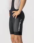 CASTELLI Kurze Fahrradhose mit Trägern - JR COMPETIZIONE - Schwarz/Weiß