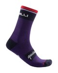 CASTELLI Klassische Fahrradsocken - QUINDICI SOFT MERINO - Lila