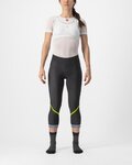 CASTELLI 3/4 lange Fahrradhose ohne Träger - VELOCISSIMA THERMAL - Schwarz/Hellgrün
