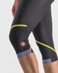CASTELLI 3/4 lange Fahrradhose ohne Träger - VELOCISSIMA THERMAL - Schwarz/Hellgrün