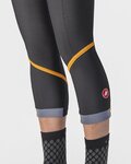 CASTELLI 3/4 lange Fahrradhose ohne Träger - VELOCISSIMA THERMAL - Schwarz/Orange