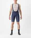 CASTELLI Kurze Fahrradhose mit Trägern - ENTRATA 2 - Blau