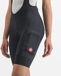CASTELLI Kurze Fahrradhose mit Trägern - UNLIMITED CARGO W - Schwarz