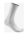 CASTELLI Klassische Fahrradsocken - PREMIO - Weiß