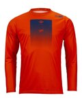 KENNY Langarm Fahrradtrikot für den Sommer - FACTORY - Orange/Blau