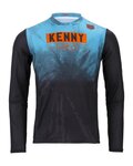 KENNY Langarm Fahrradtrikot für den Sommer - CHARGER  - Hellblau/Blau