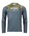 KENNY Langarm Fahrradtrikot für den Sommer - CHARGER - Grau/Gelb