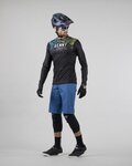 KENNY Langarm Fahrradtrikot für den Sommer - CHARGER - Blau/Grün/Schwarz
