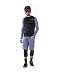 KENNY Langarm Fahrradtrikot für den Sommer - CHARGER 24 - Grau/Schwarz