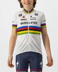 CASTELLI Kurzarm Fahrradtrikot - QUICKSTEP KID JERSEY - Weiß