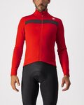 CASTELLI Langarm Fahrradtrikot für den Winter - PURO 3 - Rot