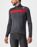 CASTELLI Langarm Fahrradtrikot für den Winter - PURO 3 - Grau