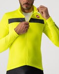 CASTELLI Langarm Fahrradtrikot für den Winter - PURO 3 - Gelb