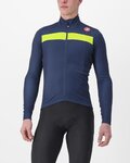 CASTELLI Langarm Fahrradtrikot für den Winter - PURO 3 - Blau