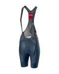 CASTELLI Kurze Fahrradhose mit Trägern - FREE AERO 4 W - Blau