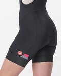 CASTELLI Kurze Fahrradhose mit Trägern - PRIMA - Schwarz/Rosa