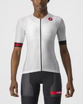 CASTELLI Kurzarm Fahrradtrikot - FREE SPEED 2W RACE - Weiß/Schwarz