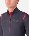 CASTELLI Langarm Fahrradtrikot für den Winter - TUTTO NANO ROS - Grau
