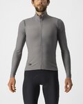 CASTELLI Langarm Fahrradtrikot für den Winter - TUTTO NANO ROS - Grau