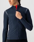 CASTELLI Langarm Fahrradtrikot für den Winter - TUTTO NANO ROS W - Blau