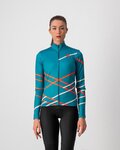 CASTELLI Langarm Fahrradtrikot für den Winter - DIAGONAL - Blau