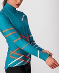 CASTELLI Langarm Fahrradtrikot für den Winter - DIAGONAL - Blau